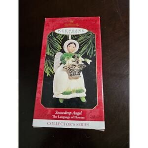 New Hallmark Keepsake Ornament Snowdrop Angel Language of Flowers 1997 Christmas